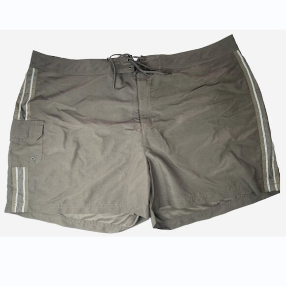 St. John's Bay Brown Board Shorts 2X NWT Plus Size Swim - Picture 1 of 4